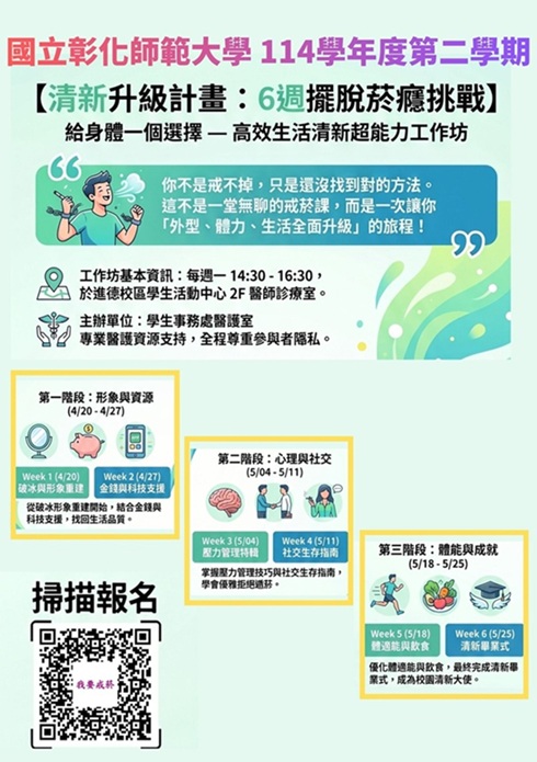 清新升級計畫：6週擺脫菸癮挑戰